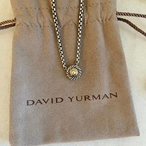 David Yurman Gold Cookie Pendant Necklace - Great Condition!